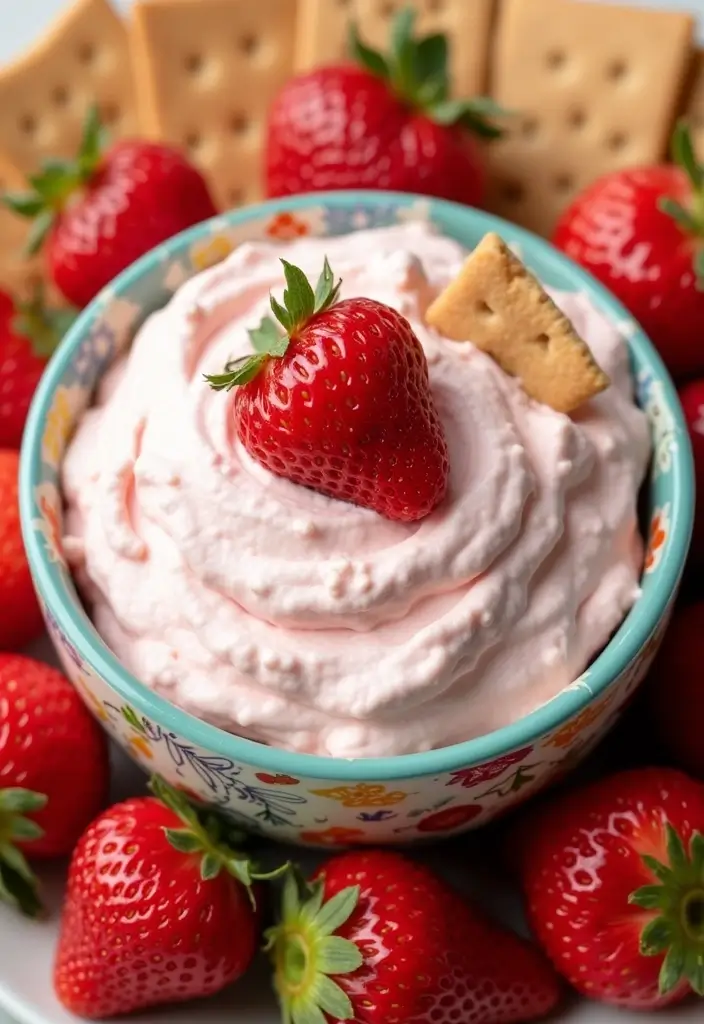 25 Baked Cream Cheese Dip Recipes You’ll Want to Try - 23. Strawberry Cheesecake Dip