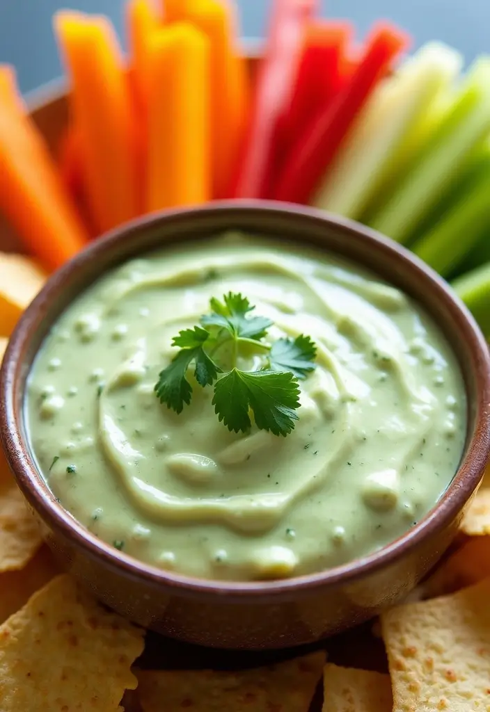 25 Chips and Dip Recipes That Never Fail at Gatherings 10. Cilantro Lime Dressing Dip