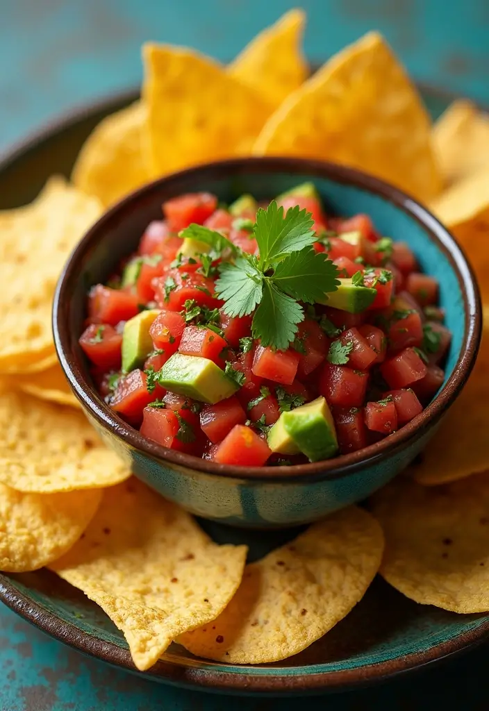 25 Chips and Dip Recipes That Never Fail at Gatherings 14. Chunky Tomato and Avocado Salsa