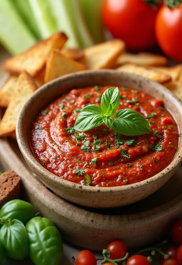 25 Chips and Dip Recipes That Never Fail at Gatherings 19. Balsamic Tomato Basil Dip