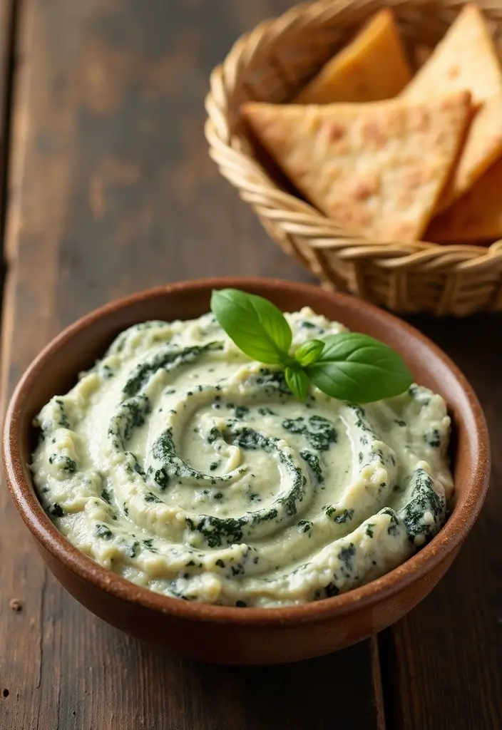 25 Chips and Dip Recipes That Never Fail at Gatherings 2. Spinach and Artichoke Dip with Pita Chips