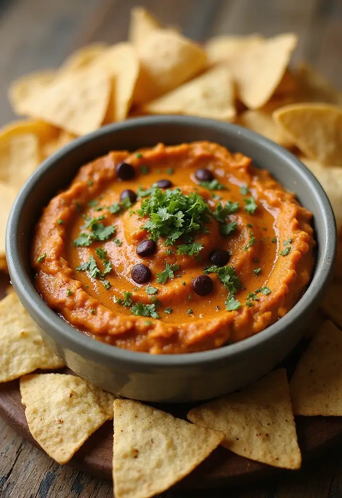 25 Chips and Dip Recipes That Never Fail at Gatherings 20. Sweet Potato and Black Bean Dip