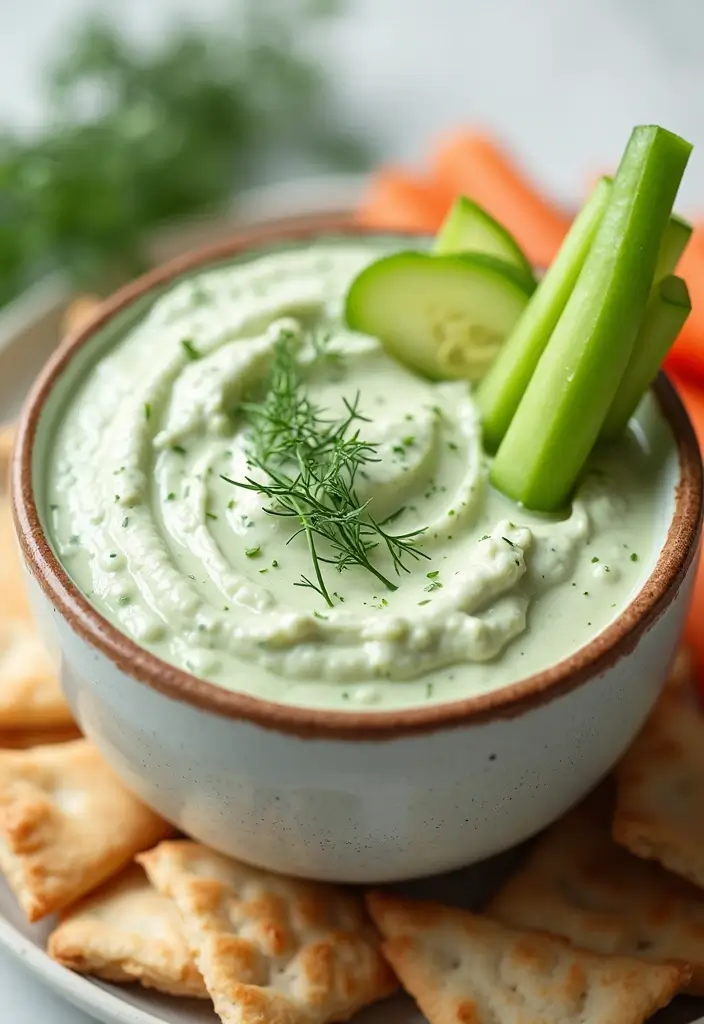 25 Cinco de Mayo Dip Recipes for Festive Parties - 12. Cucumber and Dill Dip