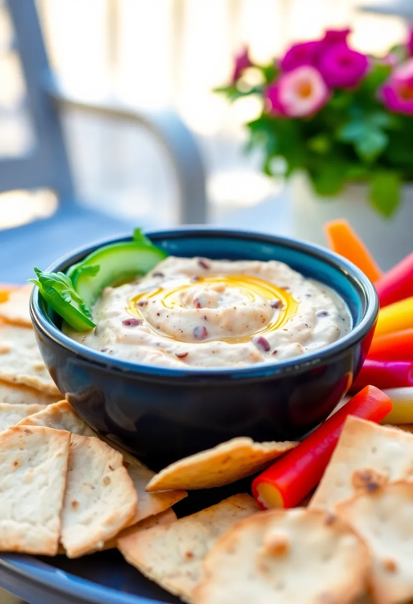 25 Cold Summer Dip Recipes for Parties and BBQs - 15. Mediterranean Bean Dip