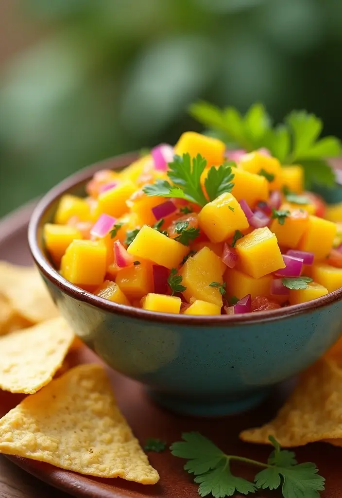 25 Cold Summer Dip Recipes for Parties and BBQs - 6. Fresh Mango Salsa