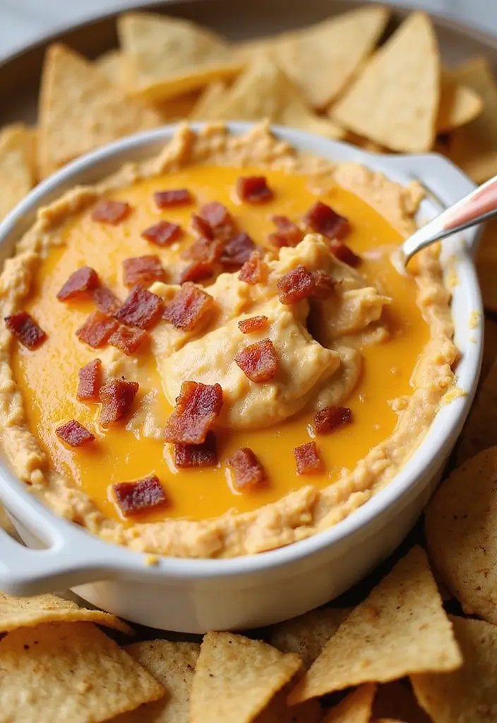 25 Cream Cheese Dip Recipes That Are Quick and Easy - 10. Bacon Cheddar Cream Cheese Dip