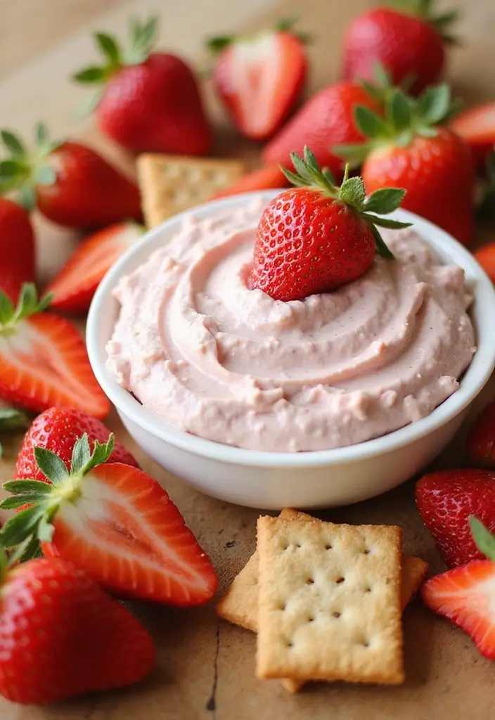25 Cream Cheese Dip Recipes That Are Quick and Easy - 12. Strawberry Cream Cheese Dip