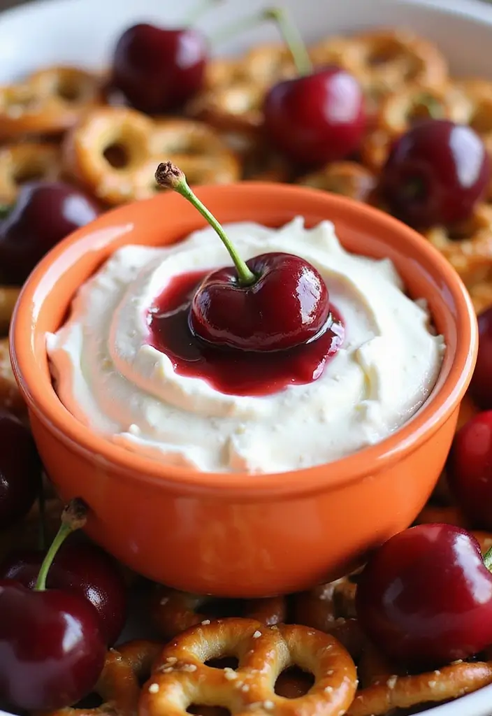 25 Cream Cheese Dip Recipes That Are Quick and Easy - 18. Cream Cheese and Cherry Dip