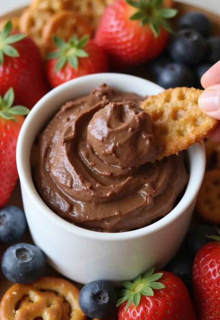 25 Cream Cheese Dip Recipes That Are Quick and Easy - 21. Chocolate Cream Cheese Dip