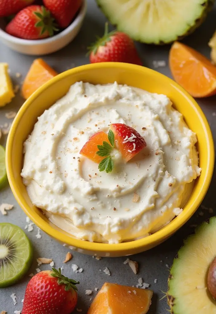 25 Cream Cheese Dip Recipes That Are Quick and Easy - 23. Tropical Cream Cheese Dip