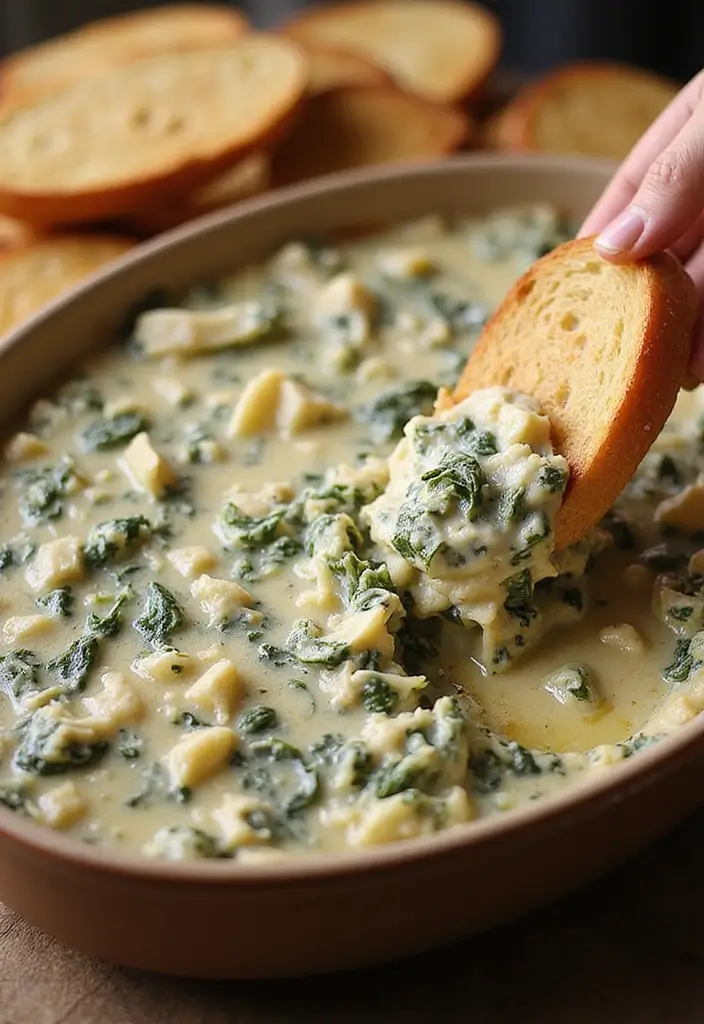 25 Cream Cheese Dip Recipes That Are Quick and Easy - 4. Creamy Spinach Artichoke Dip