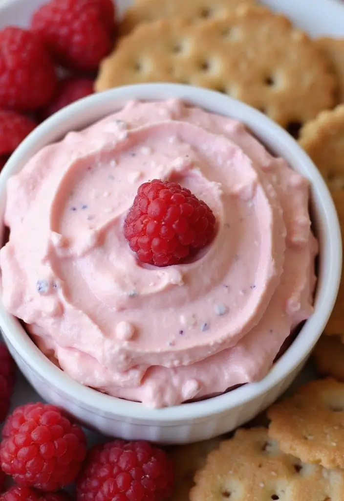 25 Cream Cheese Dip Recipes That Are Quick and Easy - 8. Raspberry Cream Cheese Dip