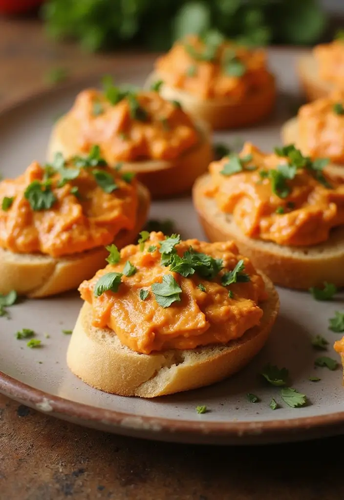25 Creative Recipes with Buffalo Chicken Dip You Must Try - 11. Buffalo Chicken Dip Crostini