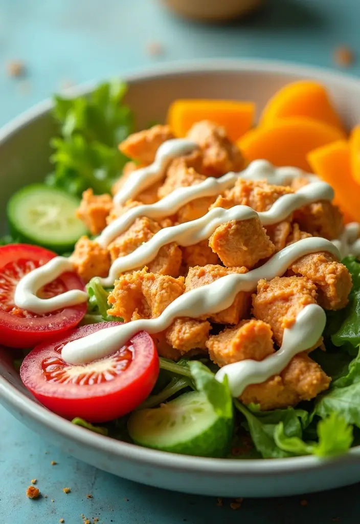 25 Creative Recipes with Buffalo Chicken Dip You Must Try - 24. Buffalo Chicken Dip Salad