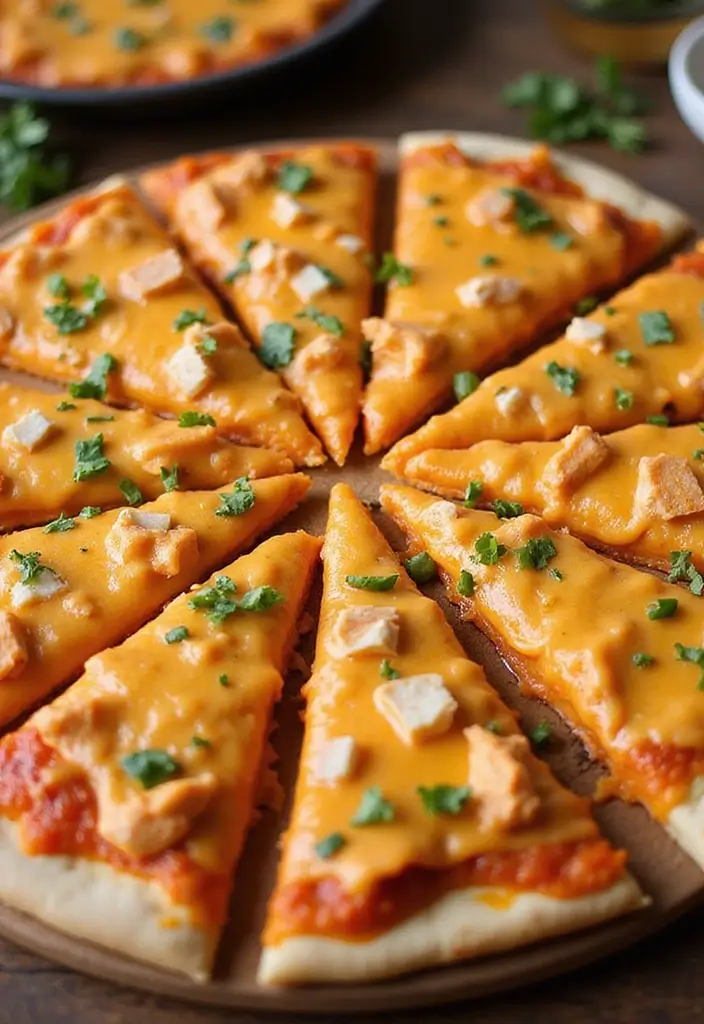 25 Creative Recipes with Buffalo Chicken Dip You Must Try - 8. Buffalo Chicken Dip Pizza