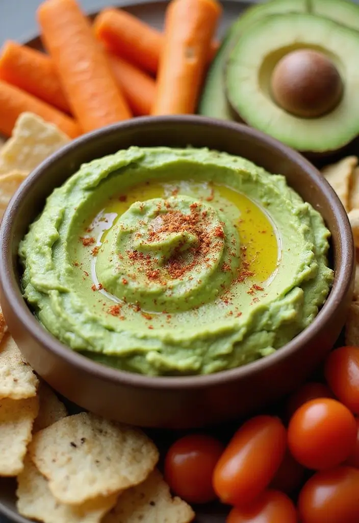 25 Dairy Free Chip Dip Recipes That Taste Amazing - 1. Creamy Avocado Hummus