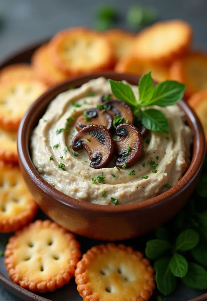 25 Dairy Free Chip Dip Recipes That Taste Amazing - 14. Savory Mushroom Dip
