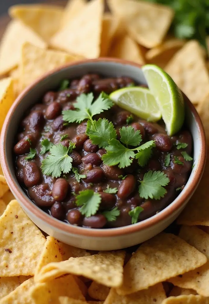 25 Dairy Free Chip Dip Recipes That Taste Amazing - 2. Spicy Black Bean Dip