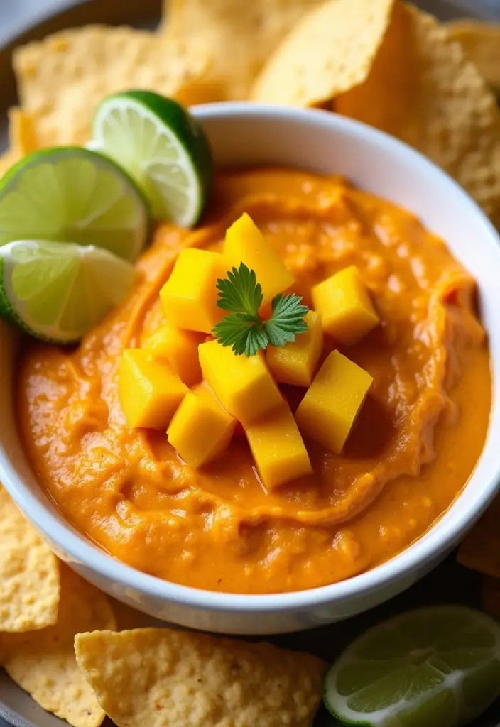 25 Dairy Free Chip Dip Recipes That Taste Amazing - 20. Sweet and Spicy Mango Dip