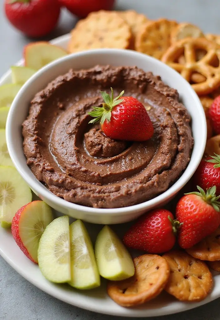 25 Dairy Free Chip Dip Recipes That Taste Amazing - 25. Nutty Chocolate Hummus