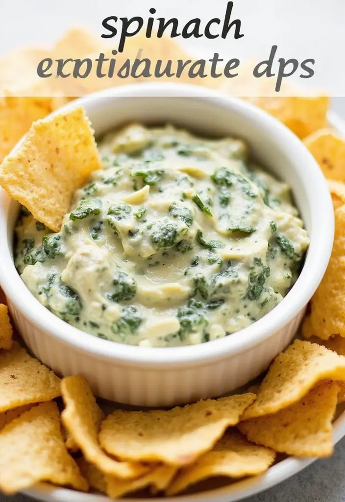 25 Dairy Free Chip Dip Recipes That Taste Amazing - 4. Creamy Spinach Artichoke Dip