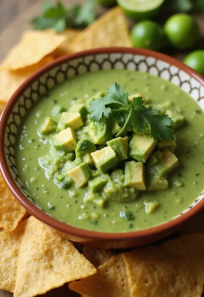 25 Dairy Free Chip Dip Recipes That Taste Amazing - 5. Avocado Salsa Verde