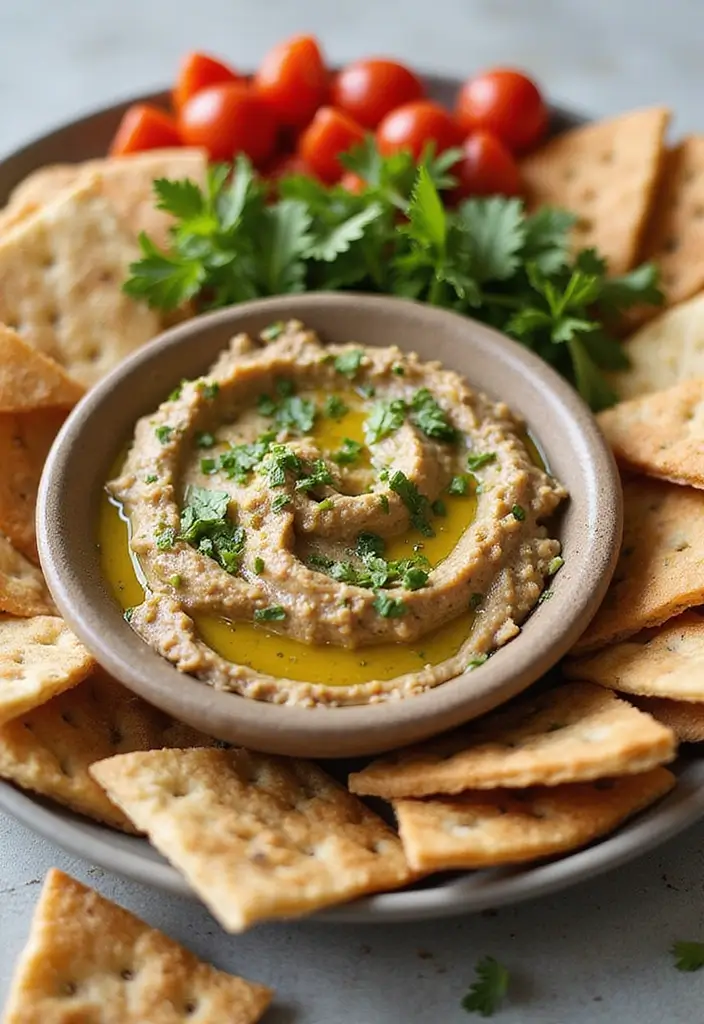 25 Dairy Free Chip Dip Recipes That Taste Amazing - 8. Smoky Eggplant Dip