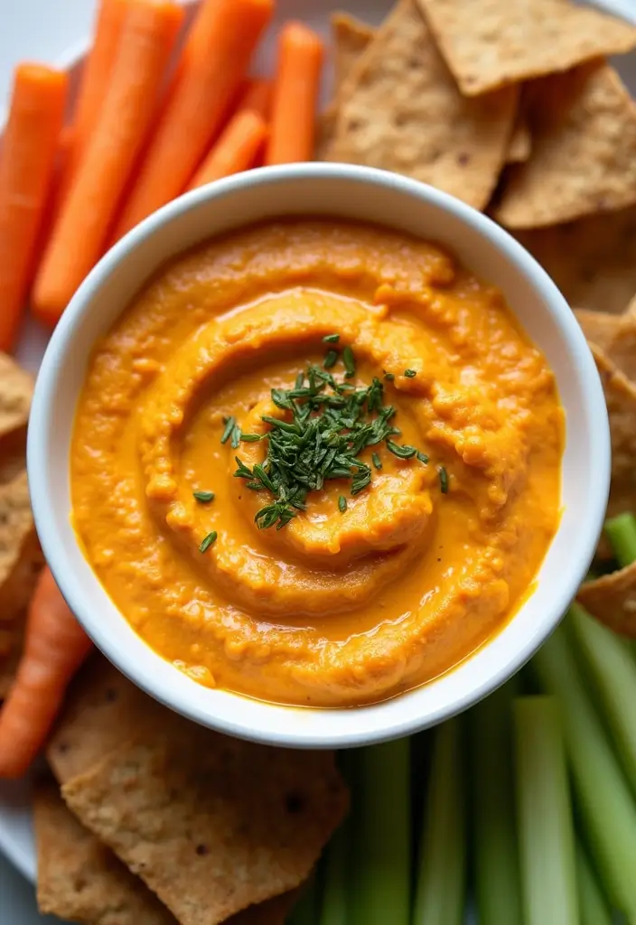 25 Dairy Free Chip Dip Recipes That Taste Amazing - 9. Zesty Carrot Ginger Dip
