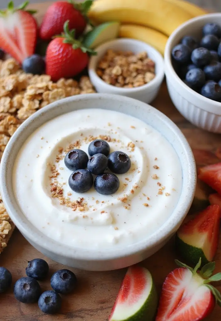 25 Dairy Free Dessert Dip Recipes That Are Delicious - 17. Blueberry Coconut Yogurt Dip