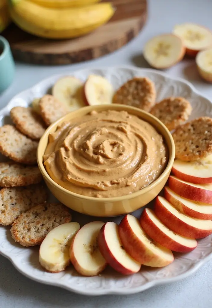 25 Dairy Free Dessert Dip Recipes That Are Delicious - 2. Peanut Butter and Banana Bliss Dip
