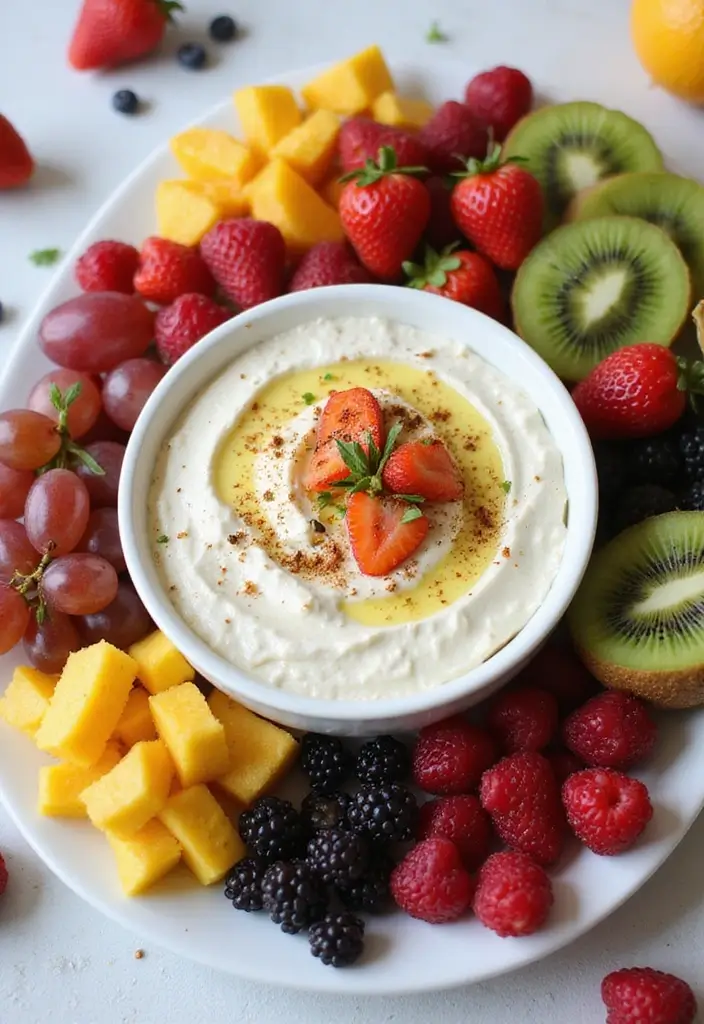 25 Dairy Free Dessert Dip Recipes That Are Delicious - 3. Vegan Cream Cheese Fruit Dip