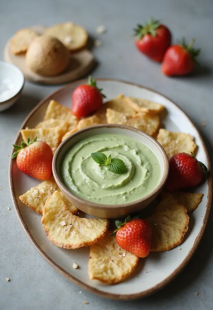 25 Dairy Free Dessert Dip Recipes That Are Delicious - 4. Matcha Green Tea Coconut Dip