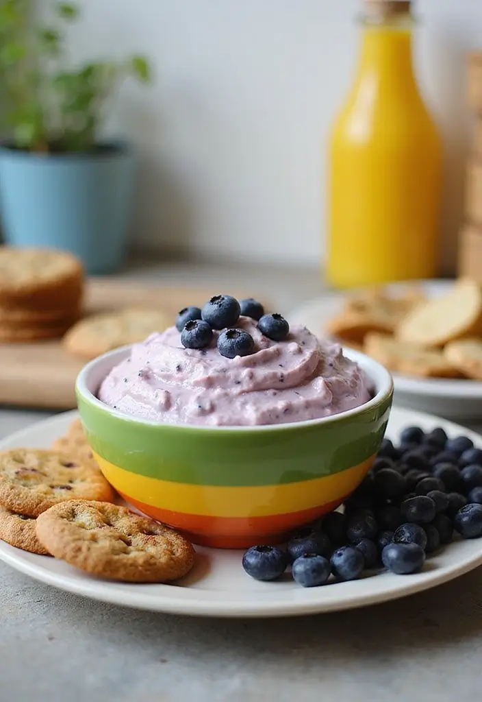25 Easy 3 Ingredient Dessert Dip Recipes to Try Tonight - 15. Blueberry Cream Cheese Dip