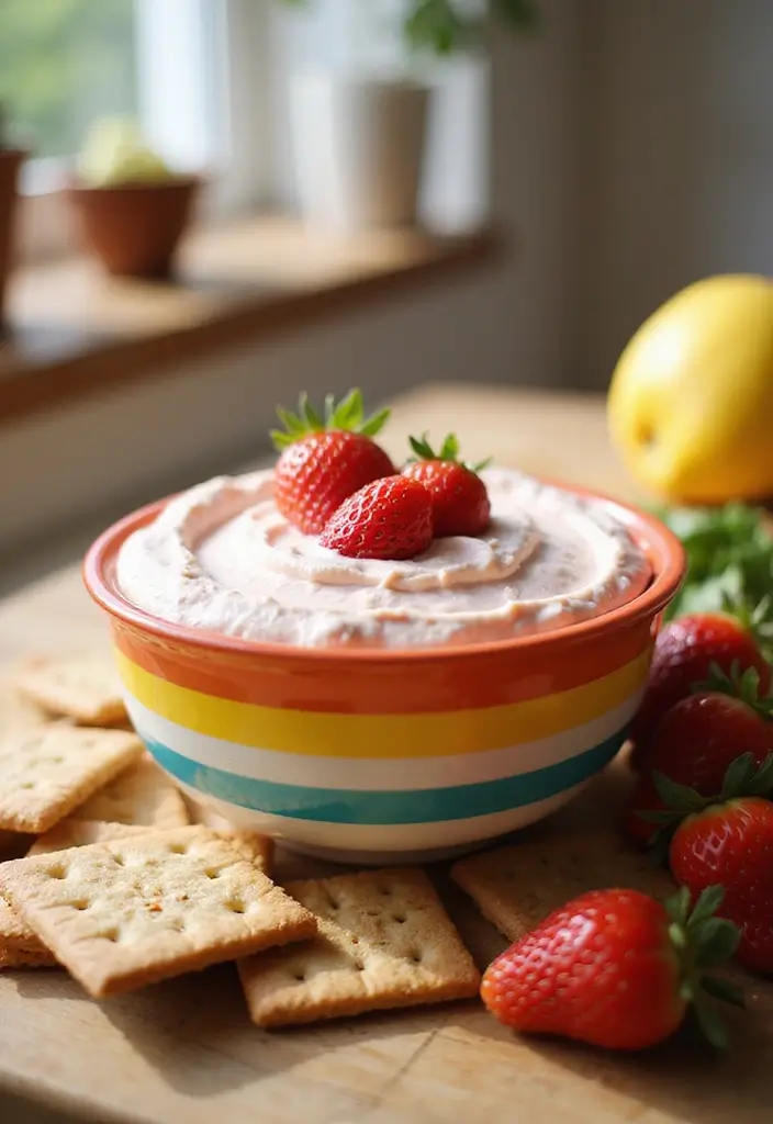 25 Easy 3 Ingredient Dessert Dip Recipes to Try Tonight - 3. Strawberry Cheesecake Dip