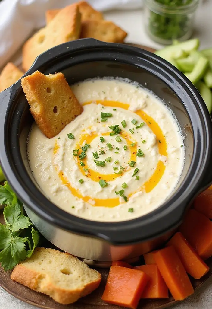 25 Easy Crock Pot Dip Recipes for Any Occasion 13 25 Easy Crock Pot Dip Recipes for Any Occasion - 13. Garlic Parmesan Dip