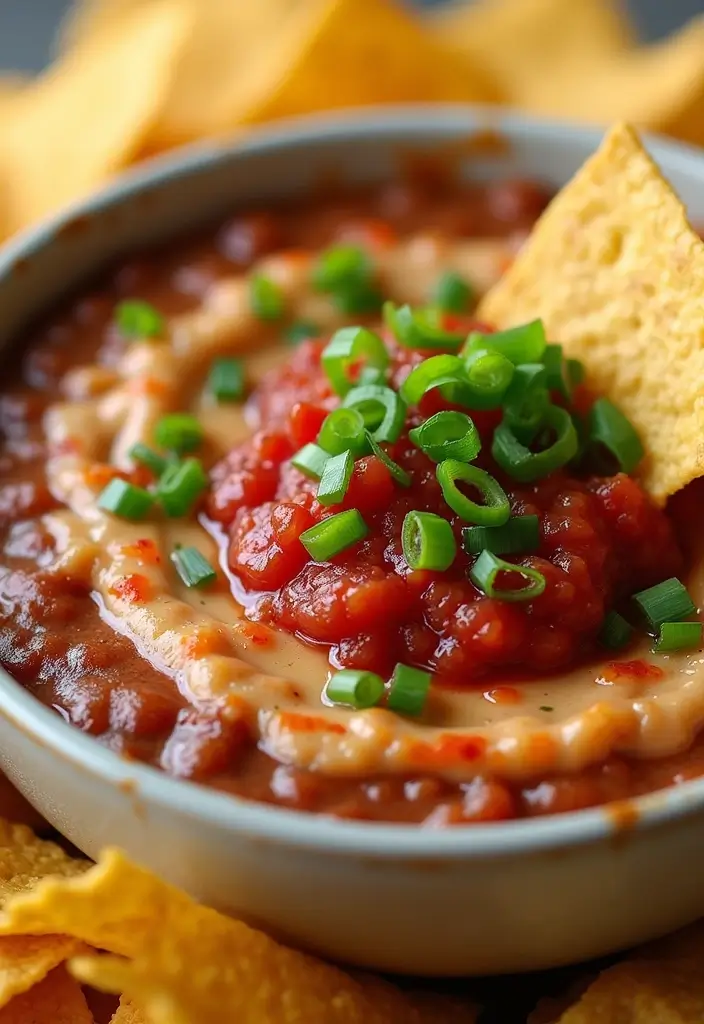 25 Easy Mexican Bean Dip Recipes That Everyone Loves - 11. Refried Bean and Salsa Swirl