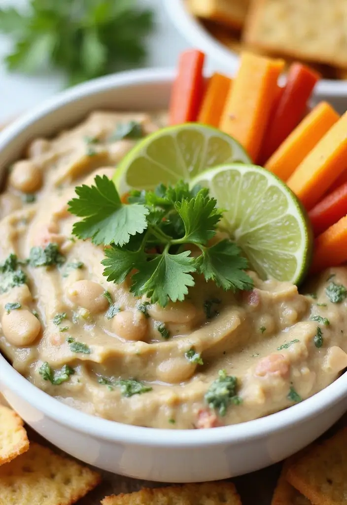 25 Easy Mexican Bean Dip Recipes That Everyone Loves - 18. Cilantro Lime Bean Dip