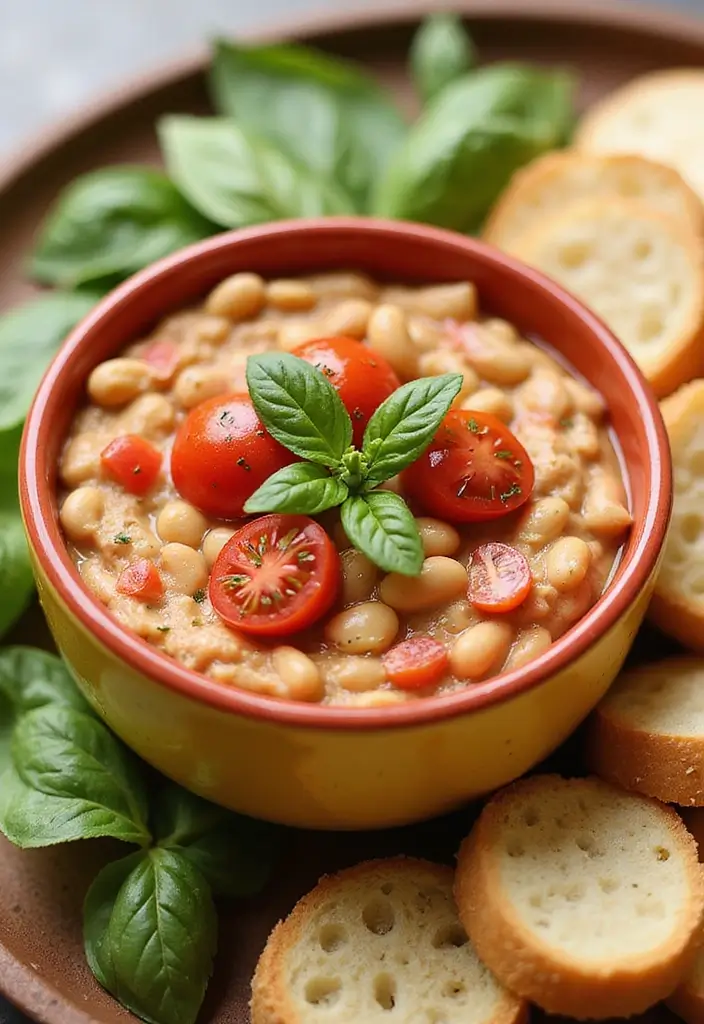 25 Easy Mexican Bean Dip Recipes That Everyone Loves - 20. Tomato Basil Bean Dip
