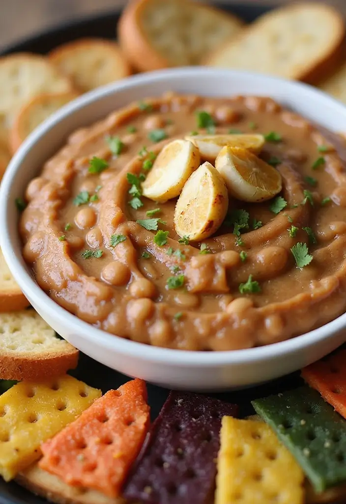 25 Easy Mexican Bean Dip Recipes That Everyone Loves - 22. Roasted Garlic Bean Dip