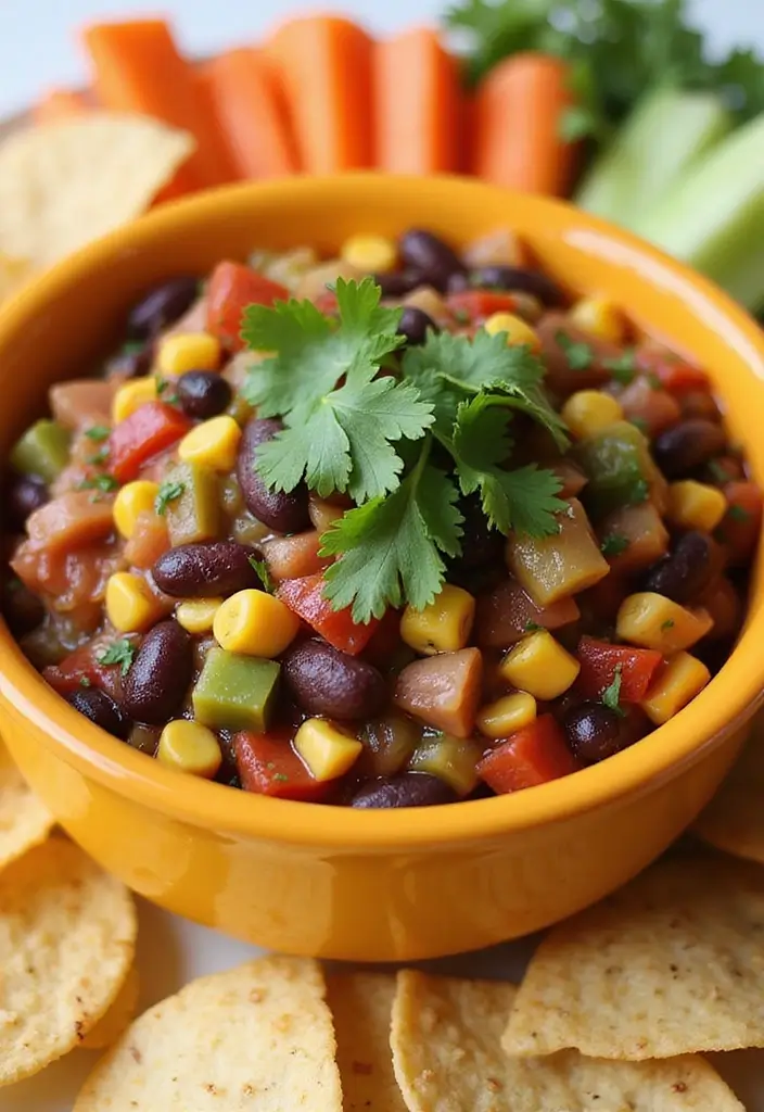 25 Easy Mexican Bean Dip Recipes That Everyone Loves - 7. Bean and Corn Salsa Dip