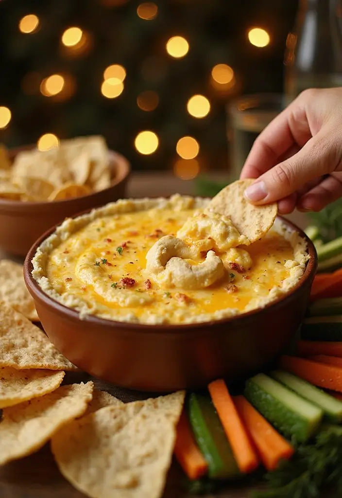 25 Festive Vegan Christmas Dip Recipes and Appetizer Ideas for the Holidays - 10. Cheesy Cashew Dip
