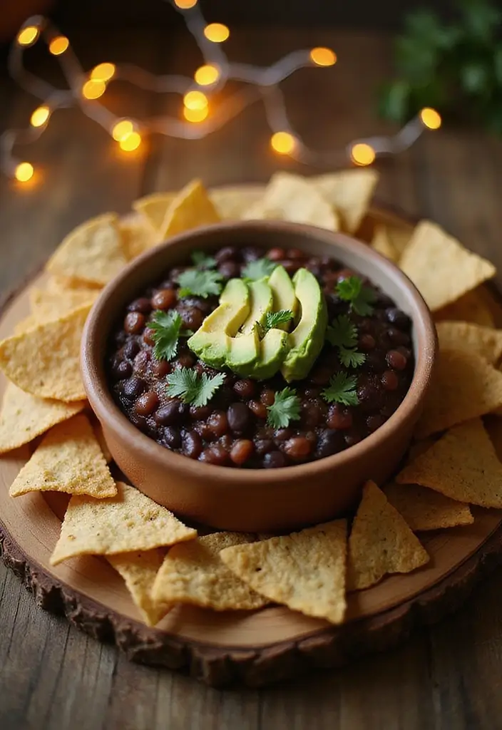 25 Festive Vegan Christmas Dip Recipes and Appetizer Ideas for the Holidays - 2. Smoky Chipotle Black Bean Dip