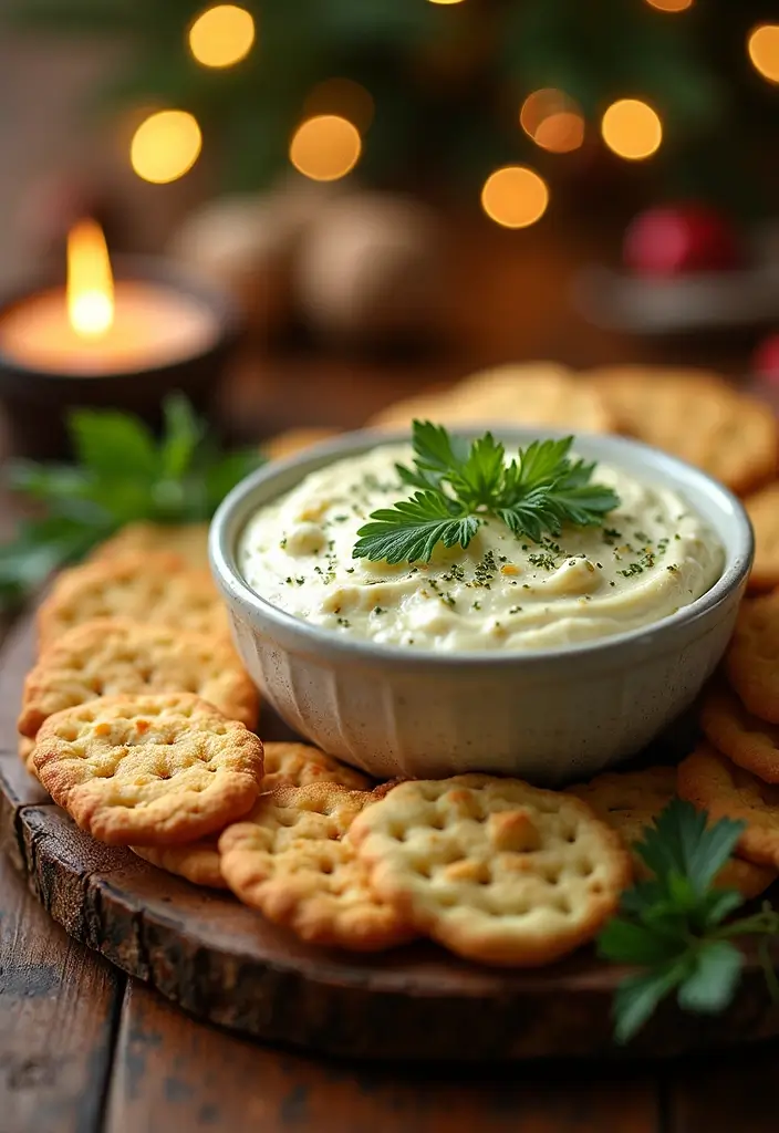 25 Festive Vegan Christmas Dip Recipes and Appetizer Ideas for the Holidays - 23. Garlic and Herb Cashew Cheese