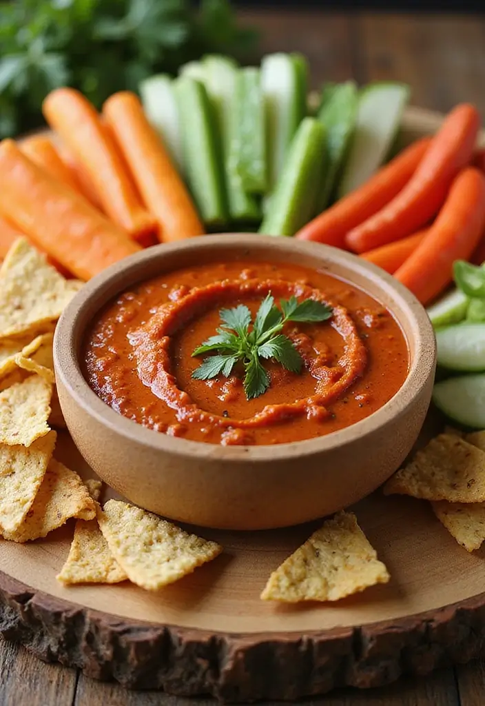 25 Gluten Free Dairy Free Dip Recipes Everyone Will Love - 2. Spicy Roasted Red Pepper Dip