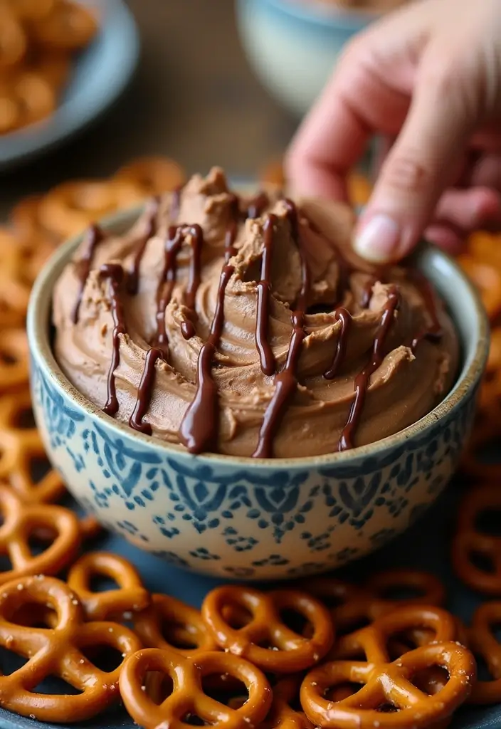 25 Gluten Free Dessert Dip Recipes Perfect for Parties - 24. Chocolate Peanut Butter Pretzel Dip