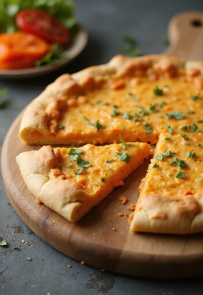 25 Healthy Buffalo Chicken Dip Recipes That Everyone Loves - 13. Buffalo Chicken Flatbread Dip