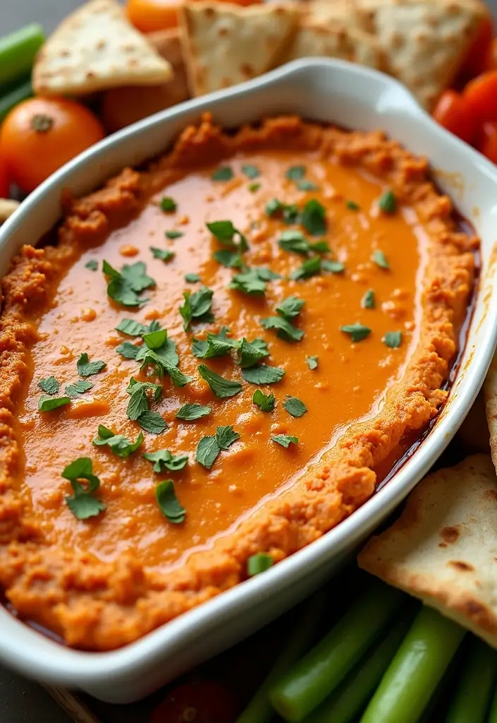 25 Healthy Buffalo Chicken Dip Recipes That Everyone Loves - 24. Garlic Buffalo Chicken Dip