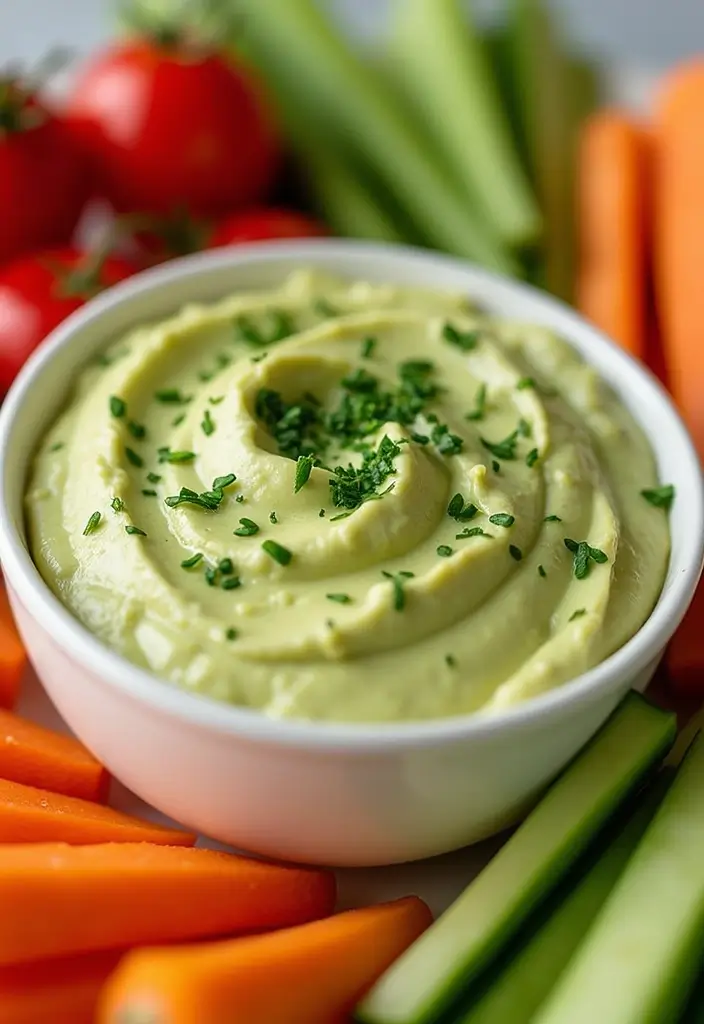 25 Healthy Dip Recipes for Clean Eating Snacks - 1. Creamy Avocado Garlic Dip