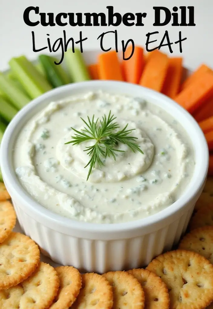 25 Healthy Dip Recipes for Clean Eating Snacks - 10. Cool Cucumber Dill Dip