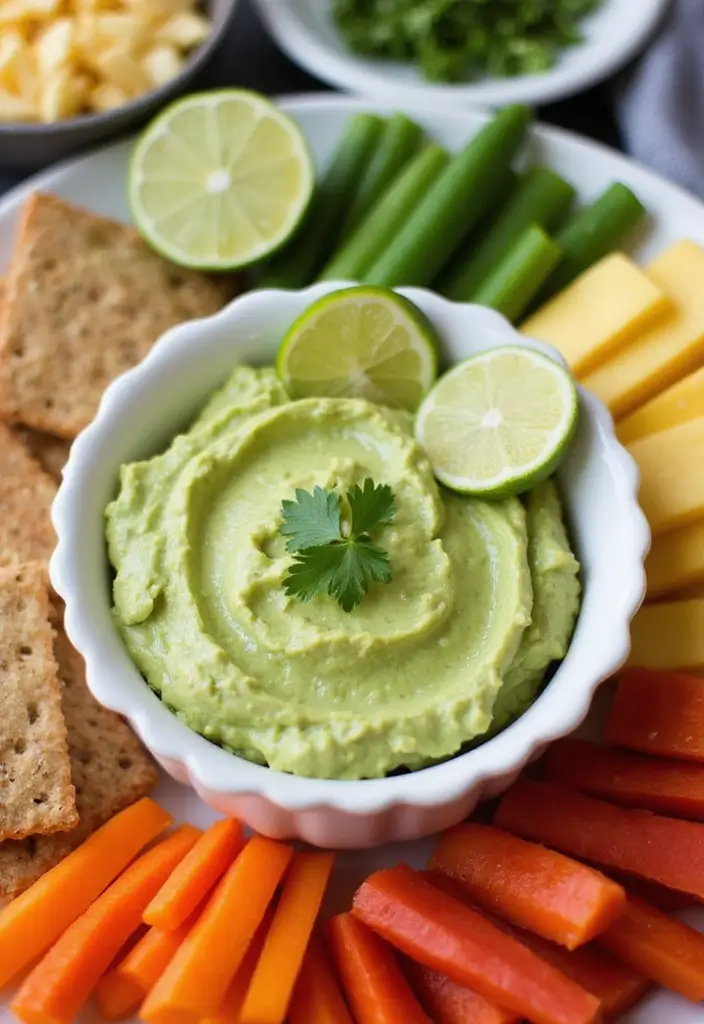 25 Healthy Dip Recipes for Clean Eating Snacks - 13. Avocado Lime Tahini Dip
